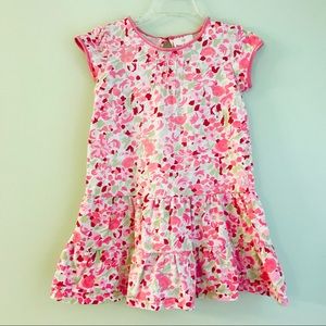 Hanna Andersson Pink Floral Short Sleeved Sundress